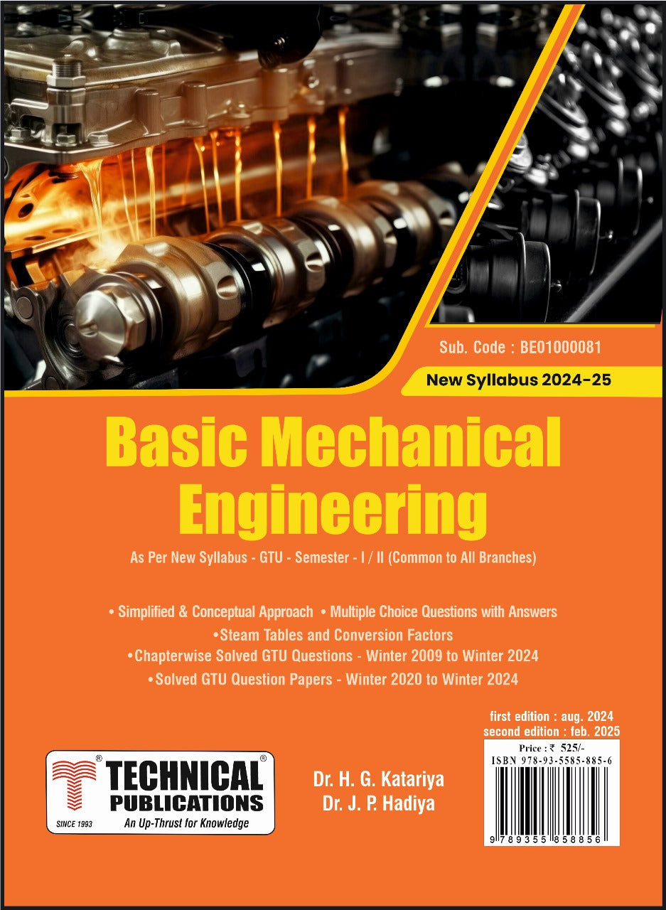 Basic Mechanical Engineering for GTU 24 Course (I/II COMMON BE01000