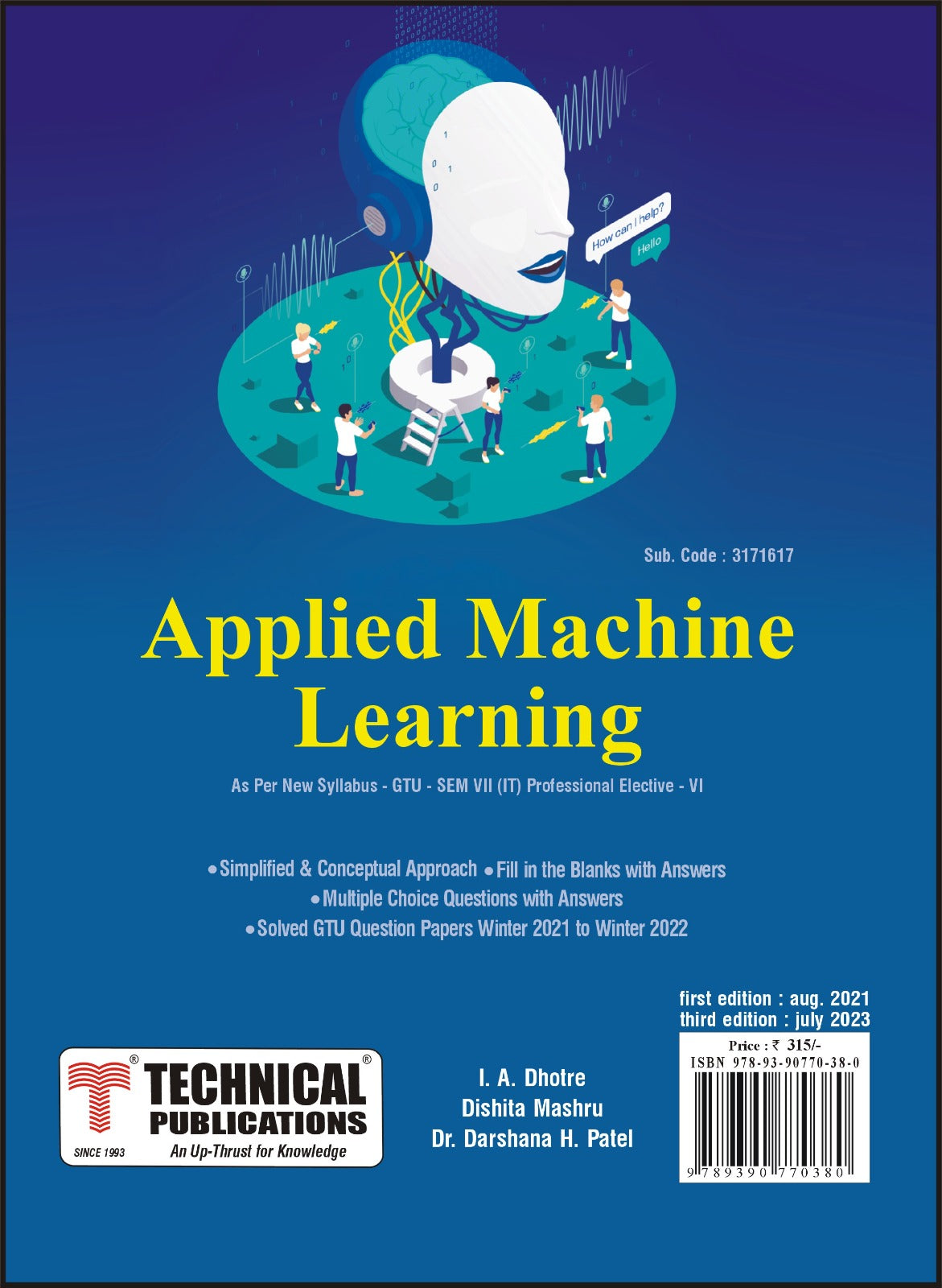 Applied Machine Learning for GTU 18 Course (VII IT 3171617) Profe