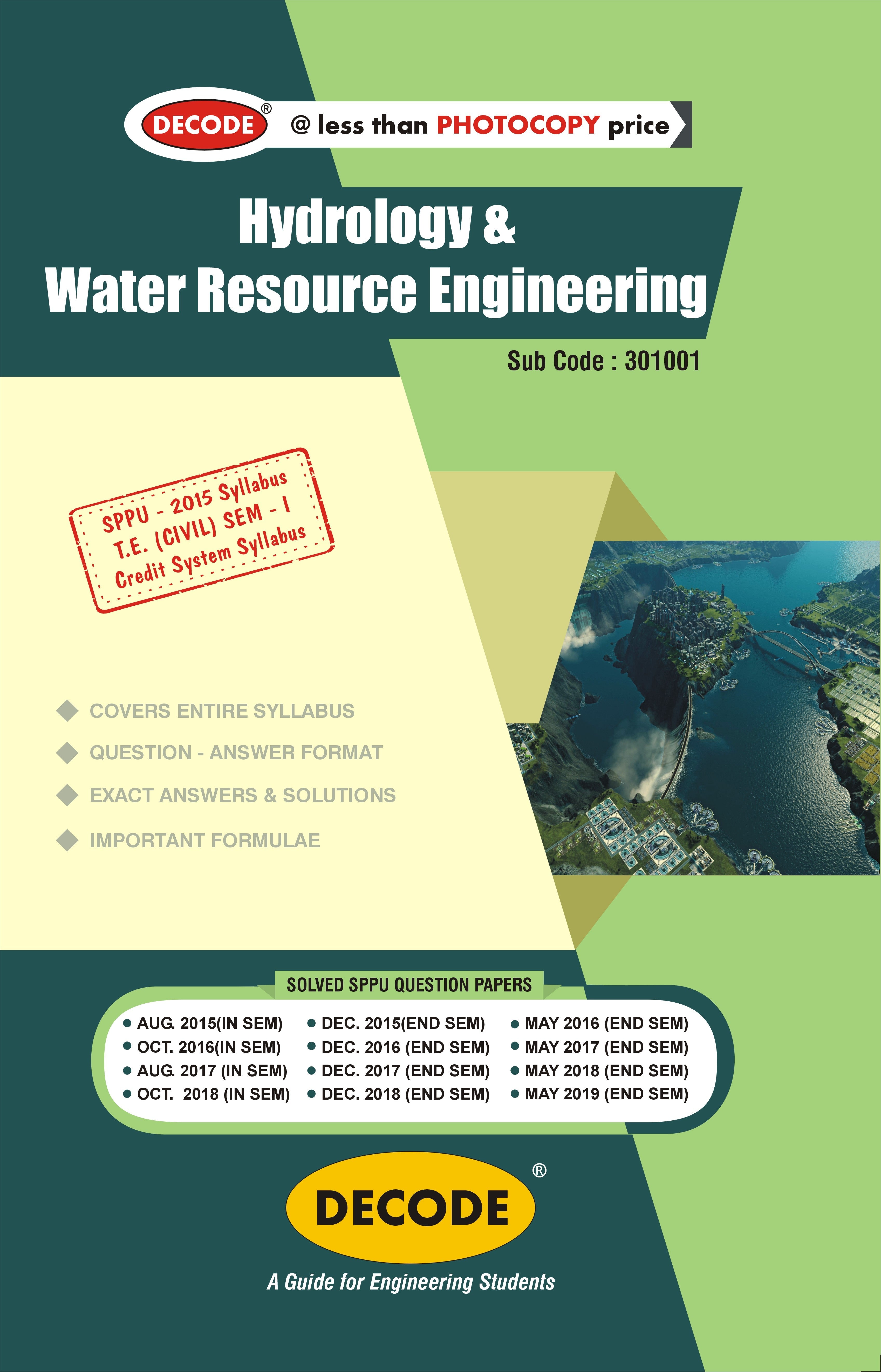 Hydrology and Water Resources Engineering for SPPU 15 Course (TE I