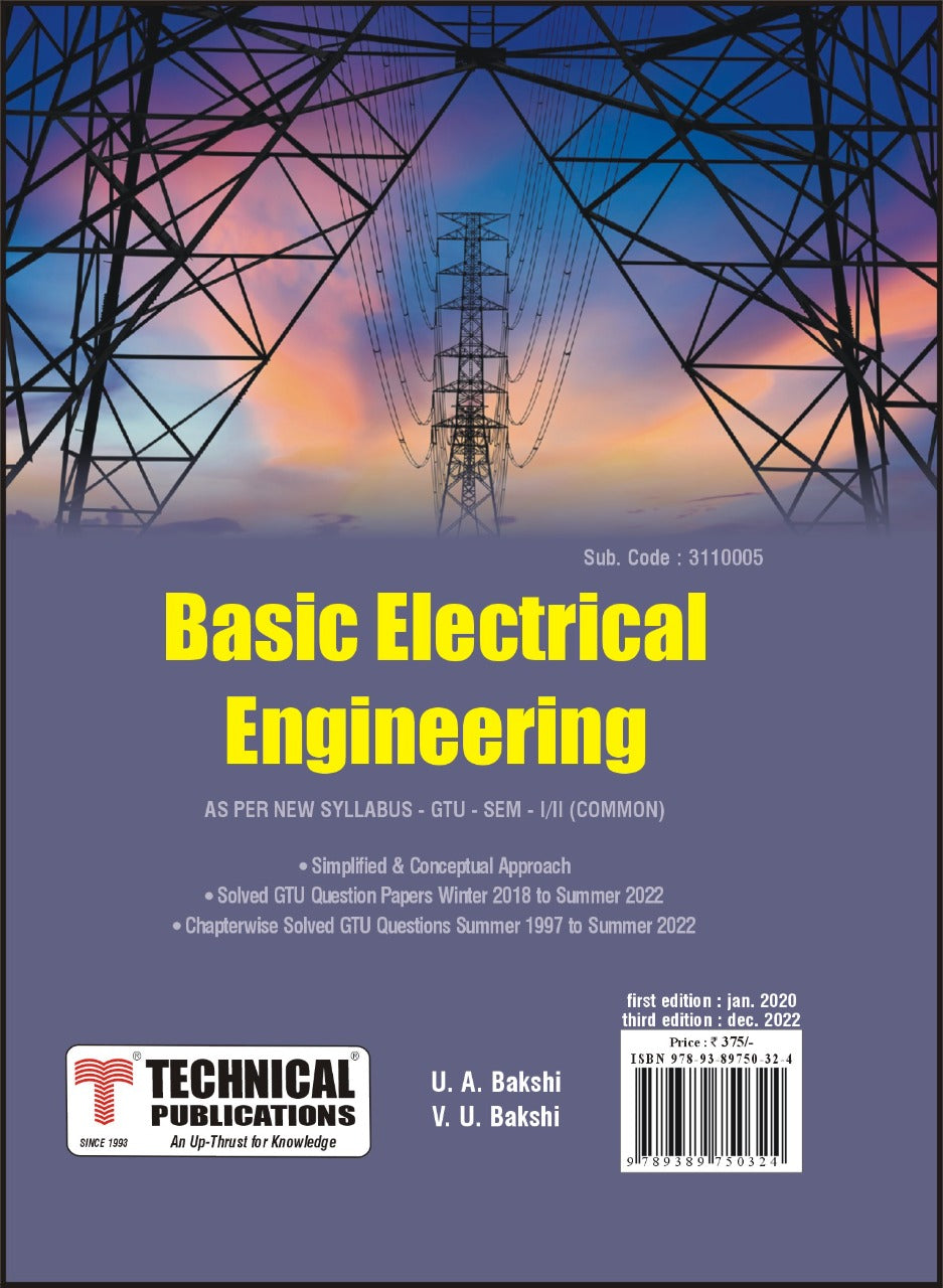 Basic Electrical Engineering for GTU 18 Course (I/II Common 311000