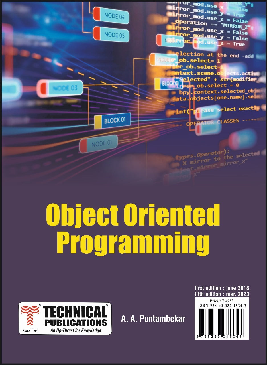 Object Oriented Programming for BE Anna University R17 CBCS (V-ECE /EE ...