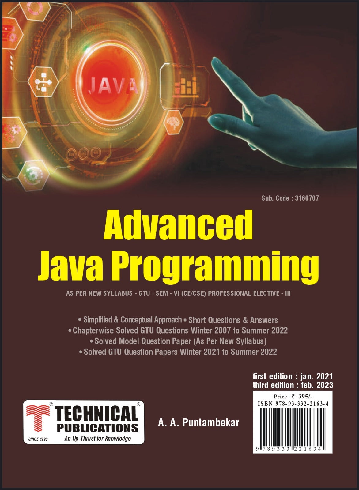 Advanced Java Programming for GTU 18 Course (VI- CE/CSE/Prof. Elec.-II ...