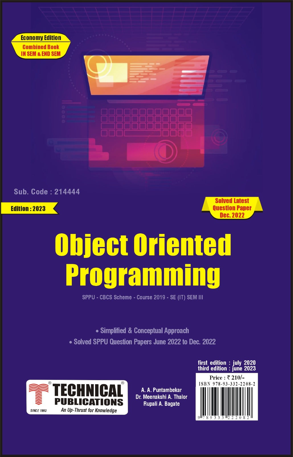 Object Oriented Programming for SPPU 19 Course (SE - III - IT - 214444 ...