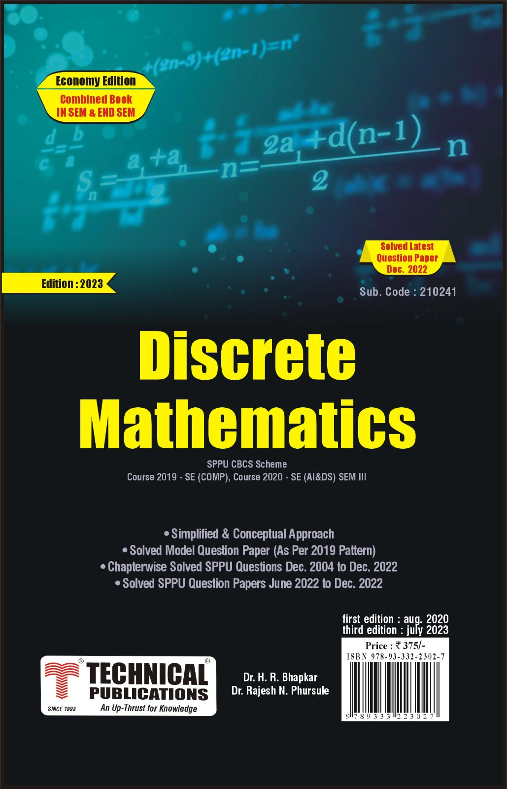 Discrete Mathematics for SPPU 19 Course (SE - III - Comp/AI&DS - 21024 ...