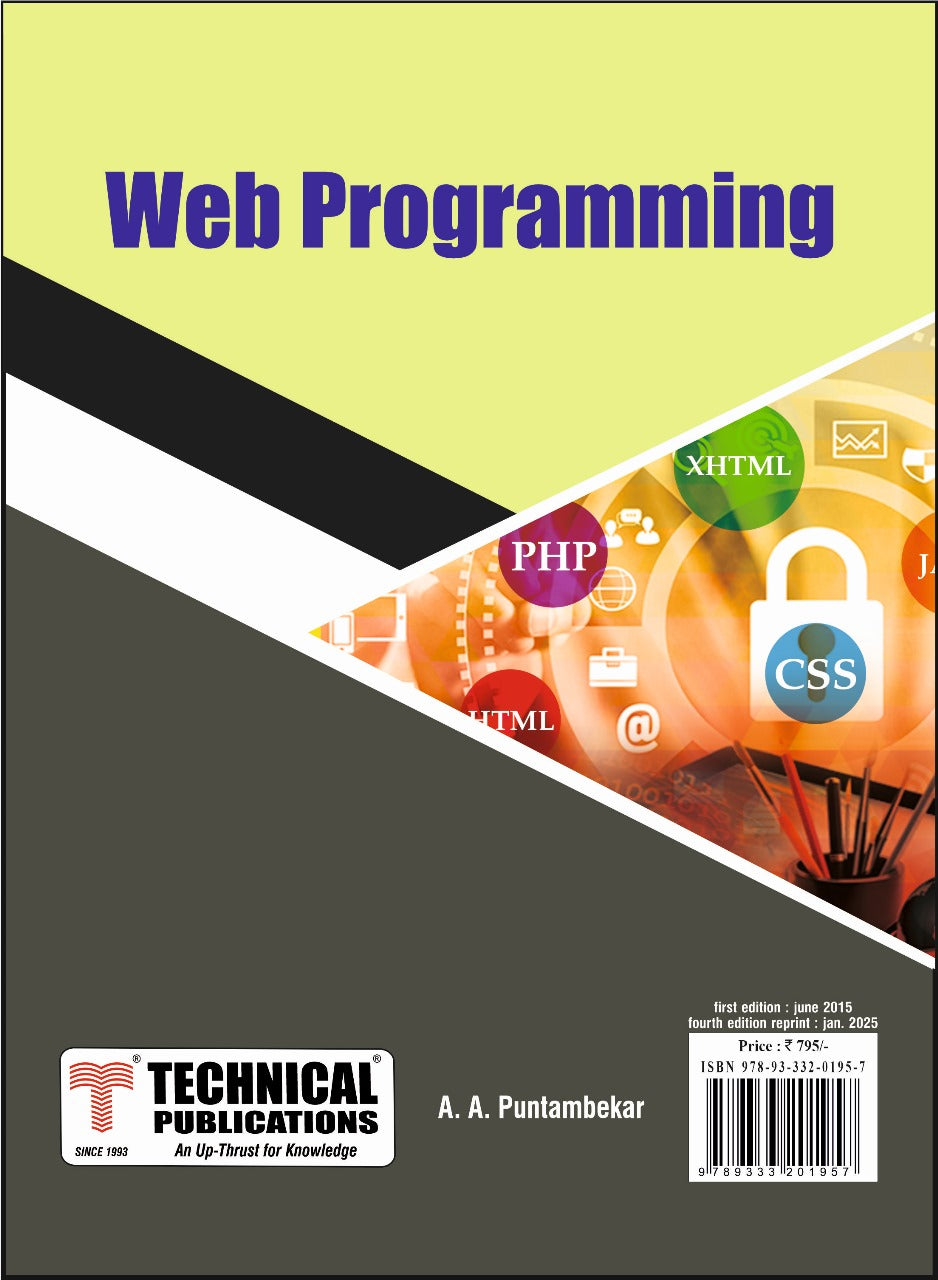 WEB Programming (Engineering Reference Books) – Technical Publications
