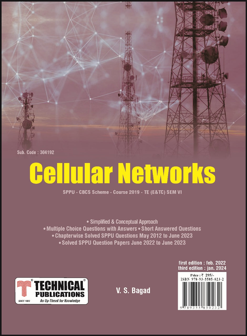 304192 Cellular Networks for SPPU 19 Course (TE - SEM VI - E&Tc. - 304192 ...