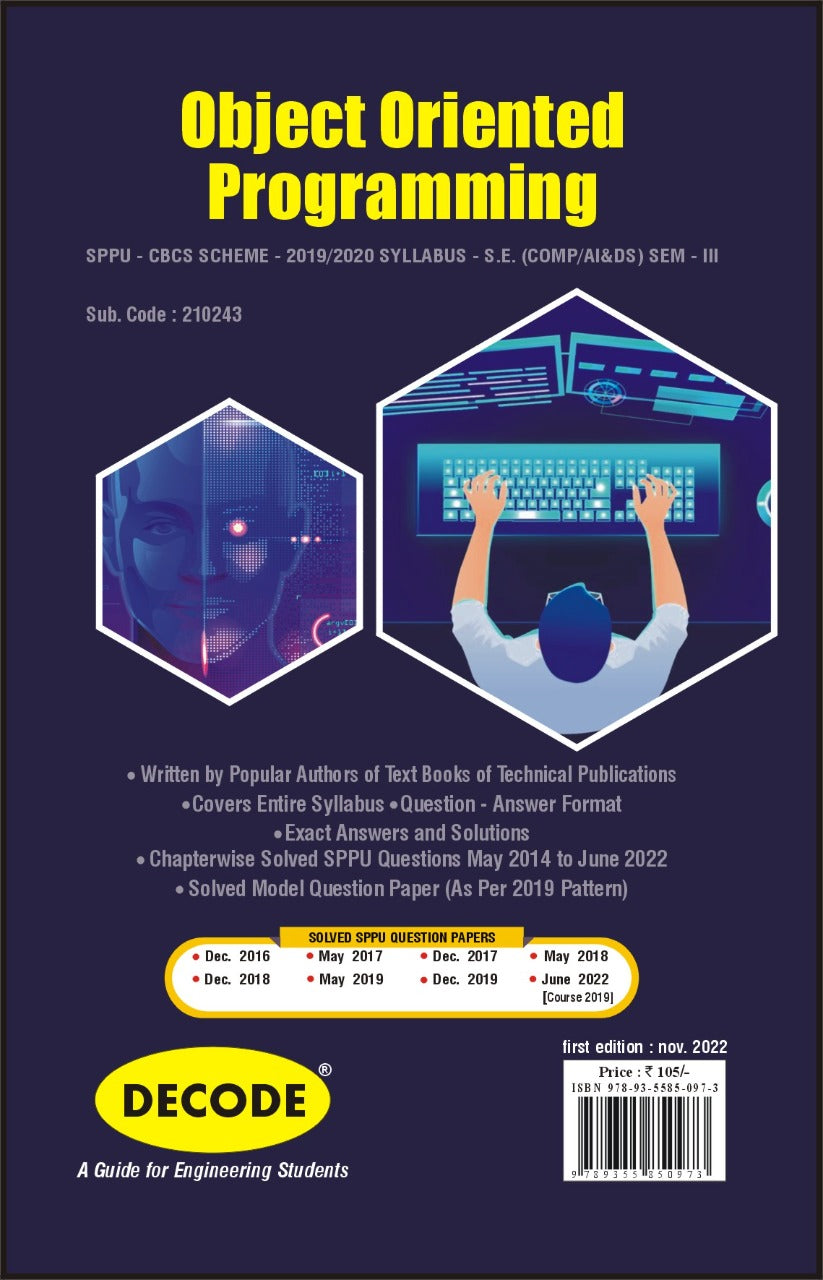 Object Oriented Programming for SPPU 19 Course (SE - III - Comp/AI&DS ...
