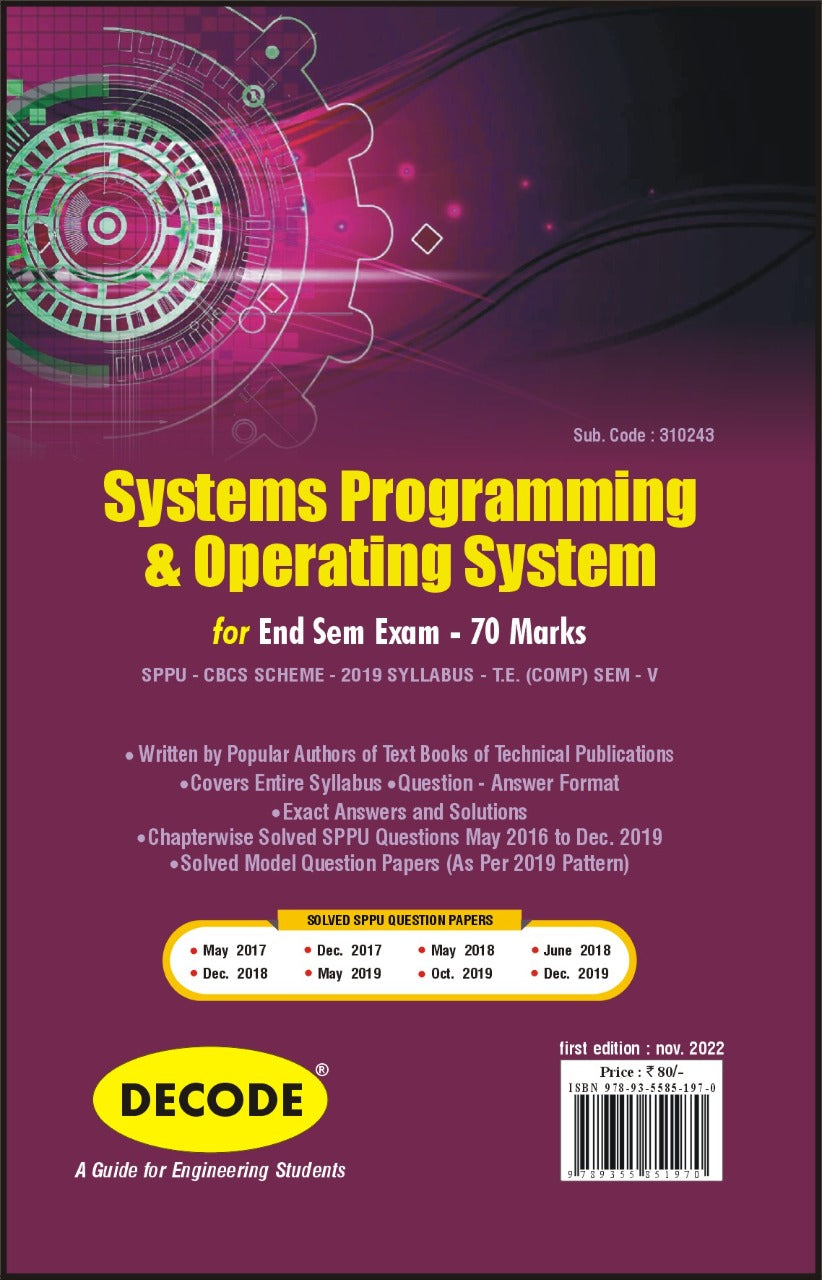 System Programming and Operating Systems for SPPU 19 Course (TE - SEM ...