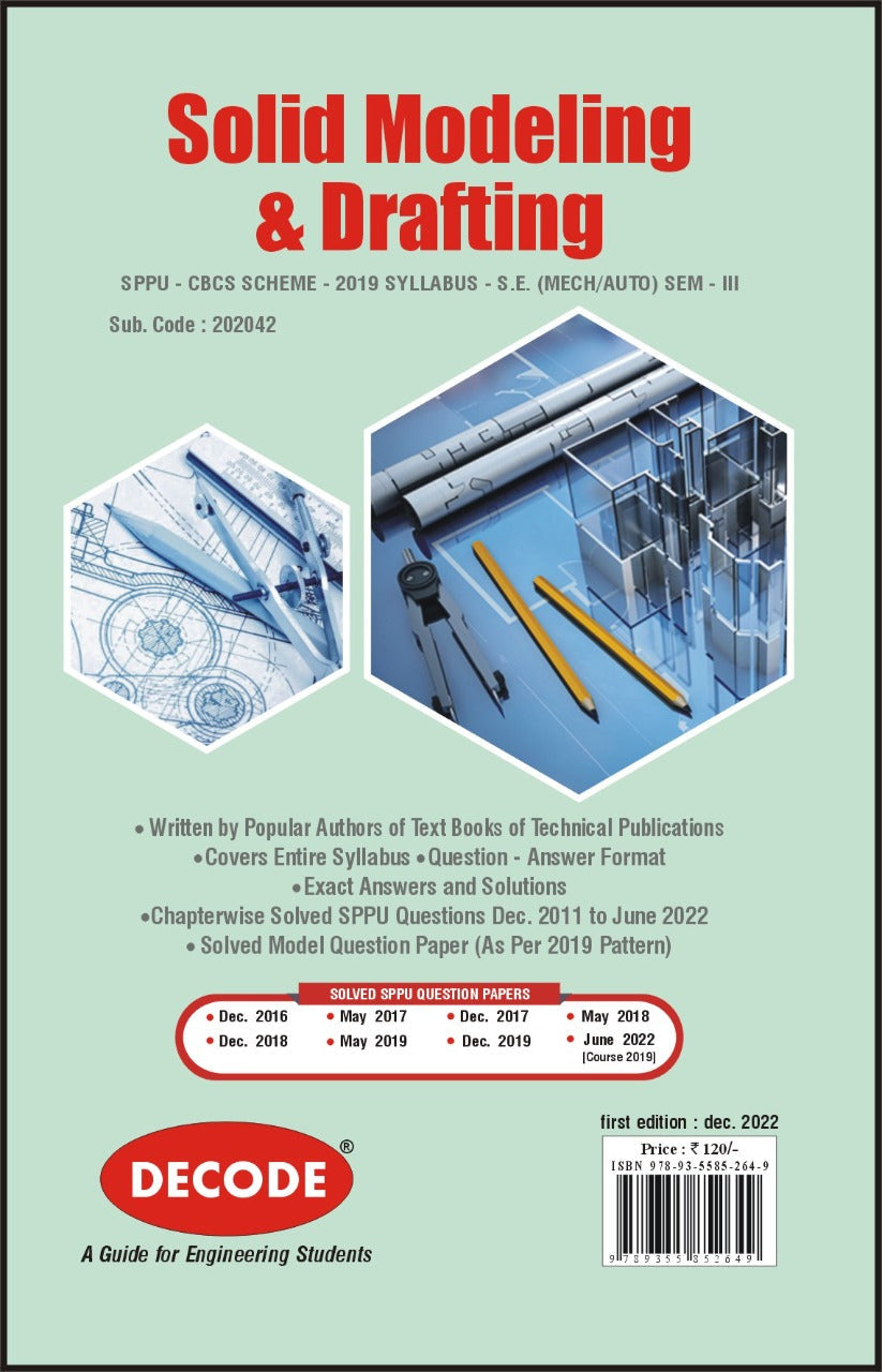 Solid Modeling and Drafting for SPPU 19 Course (SE - III - Mech. - 202 ...