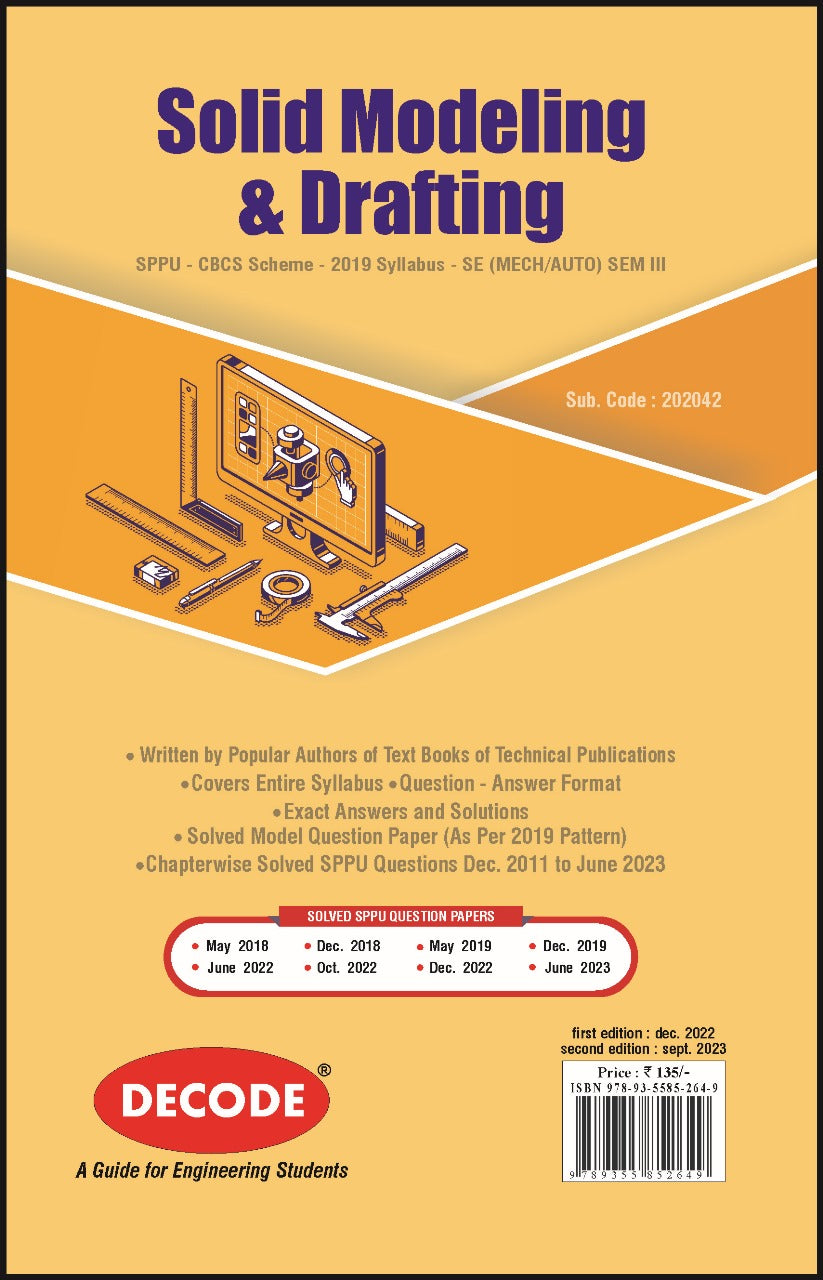 Solid Modeling Books Solid Modeling and Drafting for SPPU 19 Course (SE - III - Mech. - 202 ...