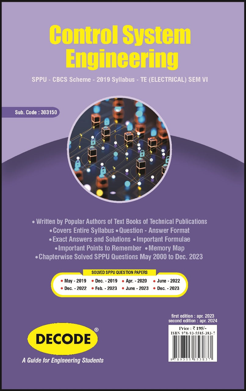 Control System Engineering For SPPU 19 Course TE VI Electrical Control system engineering for sppu 19 course te vi electrical