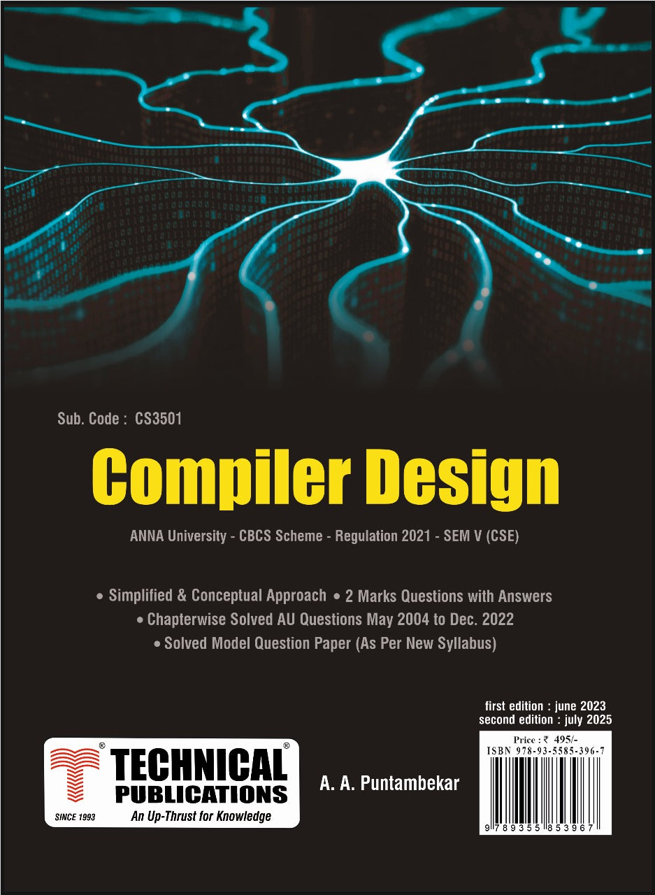 Compiler Design for BE Anna University R21CBCS (V - CSE - CS3501 ...
