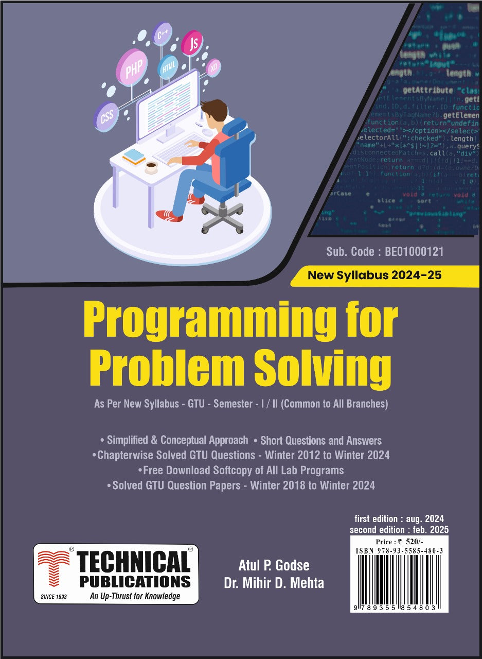 Programming for Problem Solving for GTU 24 Course (I/II- COMMON - BE01 ...