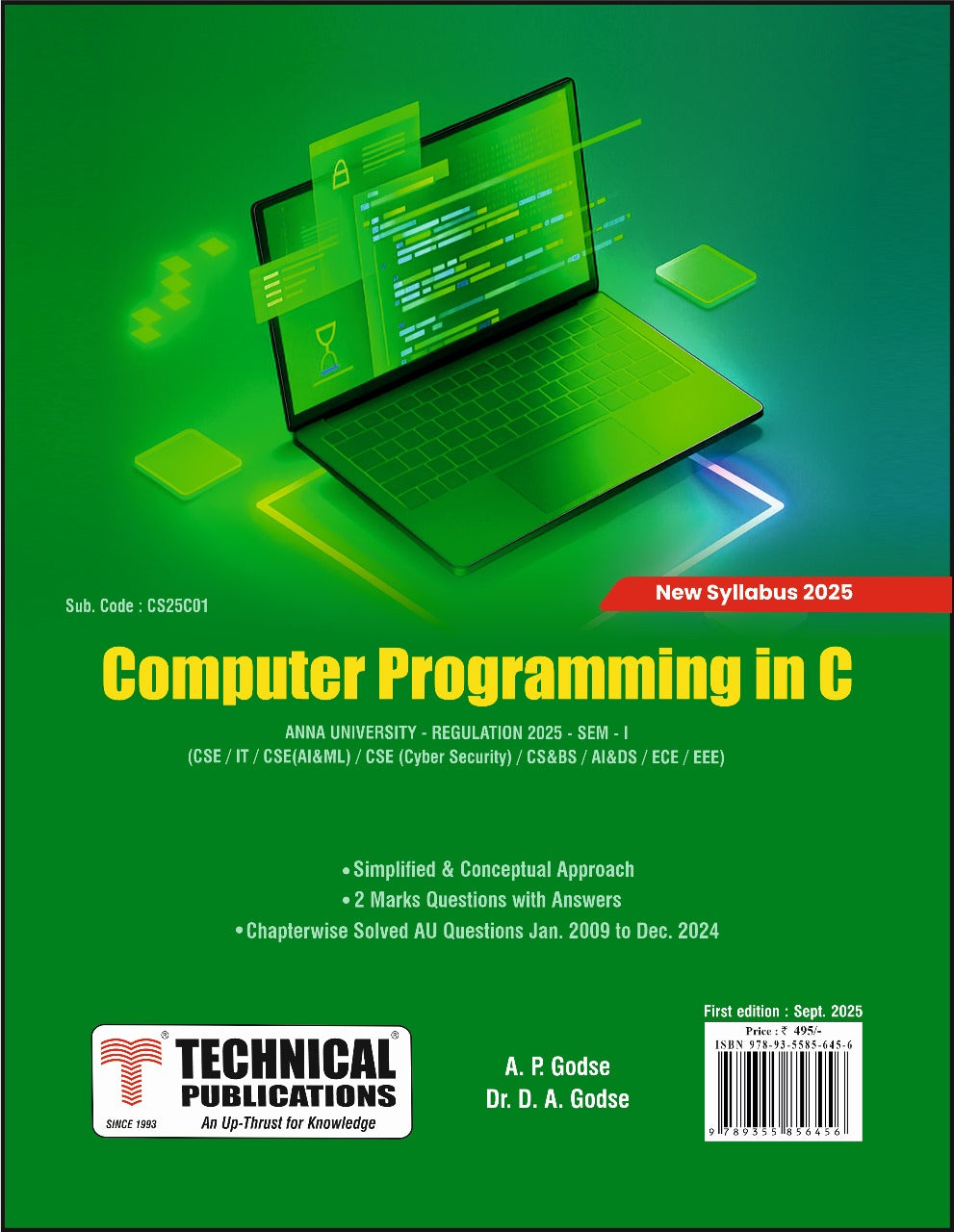 Computer Programming in C for BE Anna University R25 CBCS (SEM - I - E ...