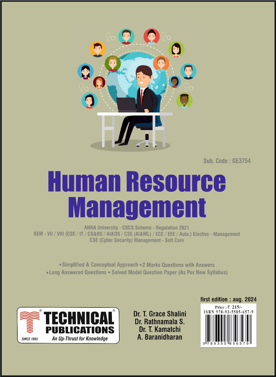 Human Resource Management for BE Anna University R21CBCS (Sem-VII/VIII ...
