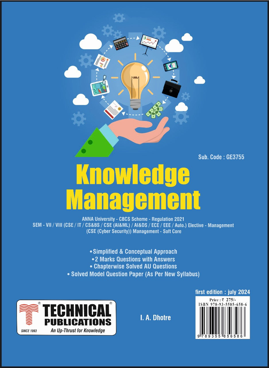 Knowledge Management for BE Anna University R21CBCS (Sem-VII/VIII/Elec ...