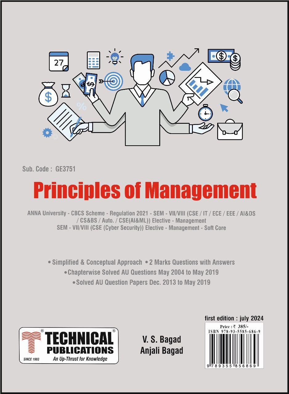 Principles of Management for BE Anna University R21CBCS (Sem-VII/VIII ...