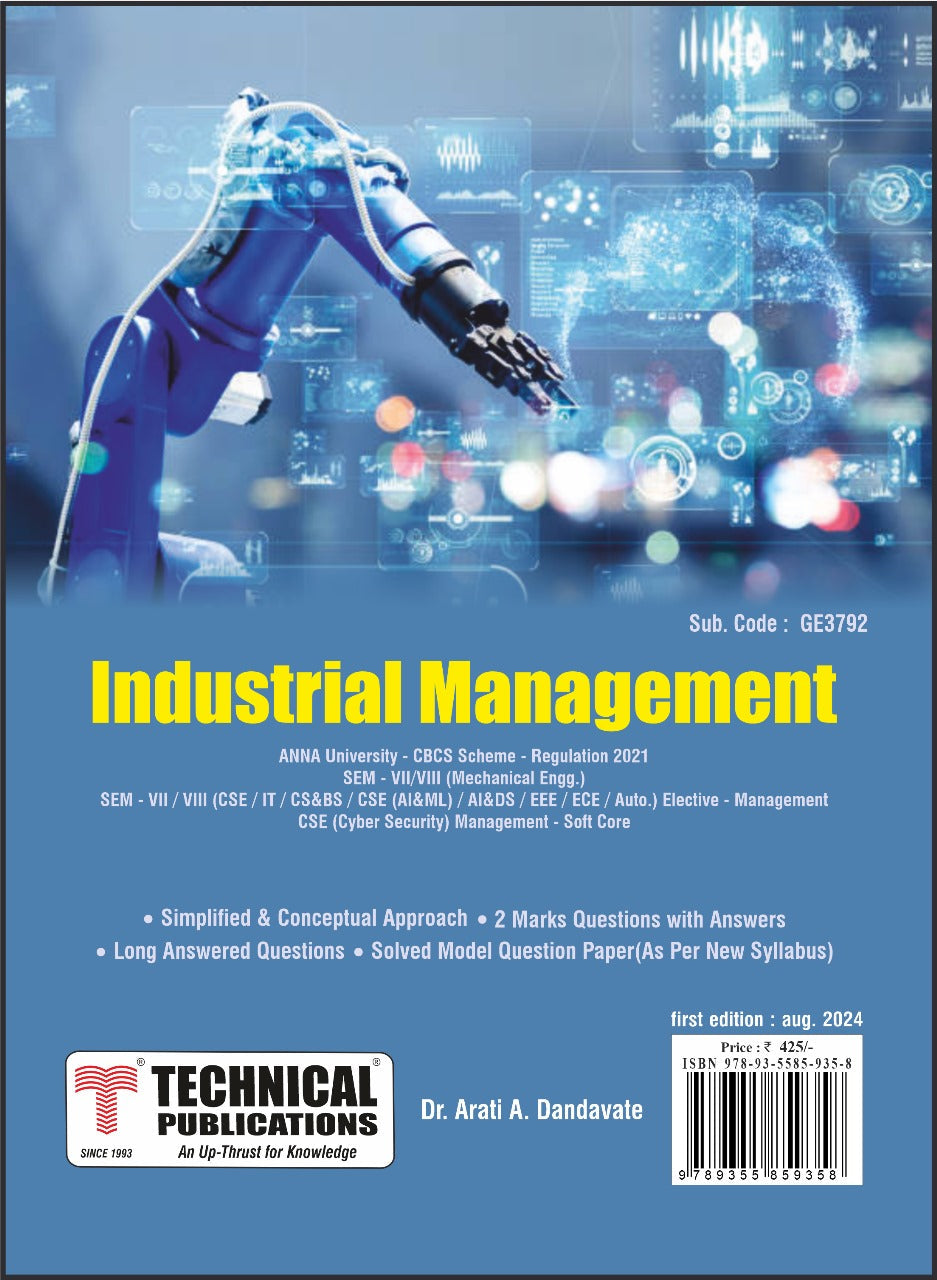 Industrial Management for BE Anna University R21CBCS (Sem-VII/VIII/Mec ...