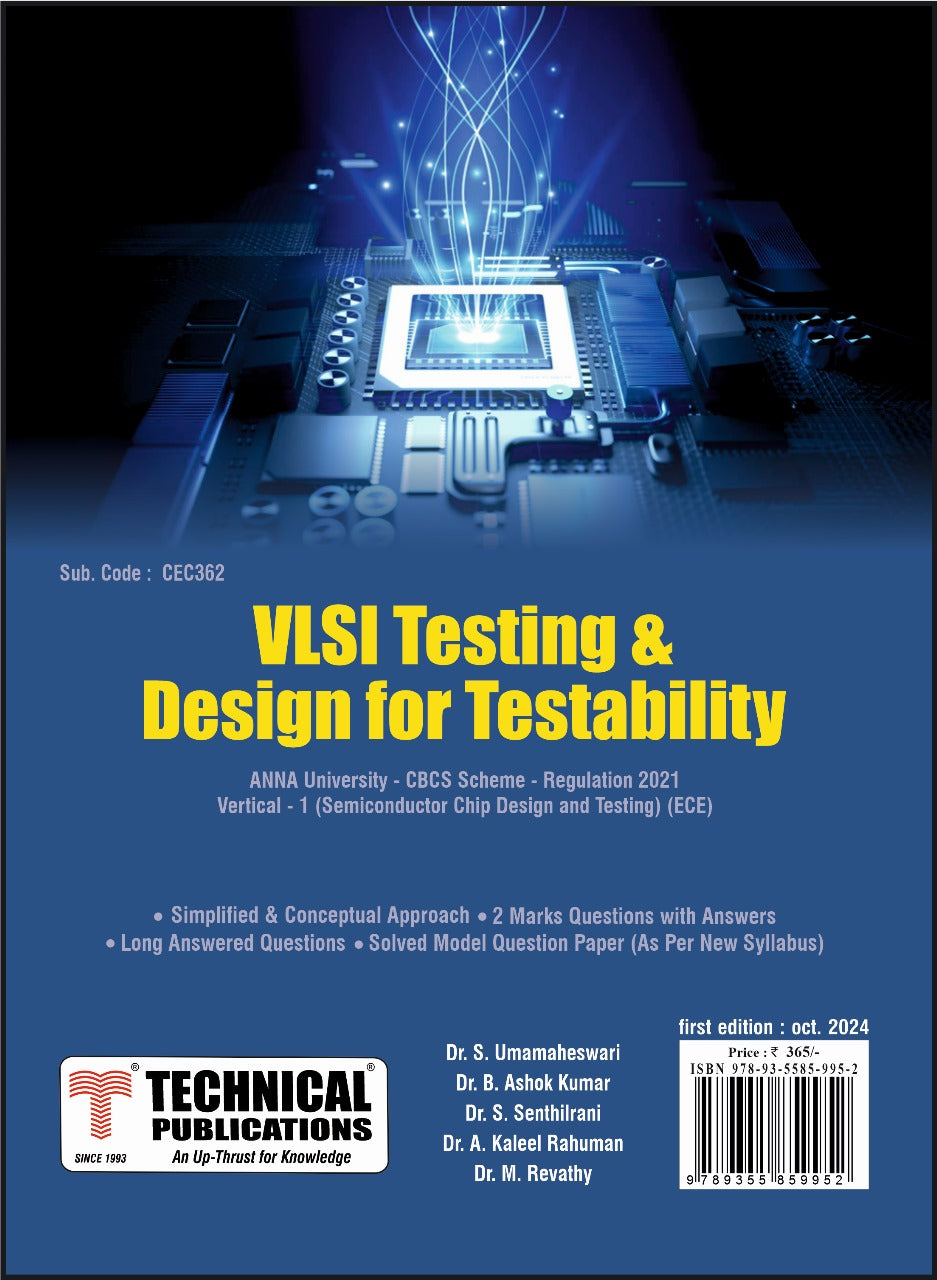VLSI Testing and Design for Testability for BE Anna University R21CBCS ...