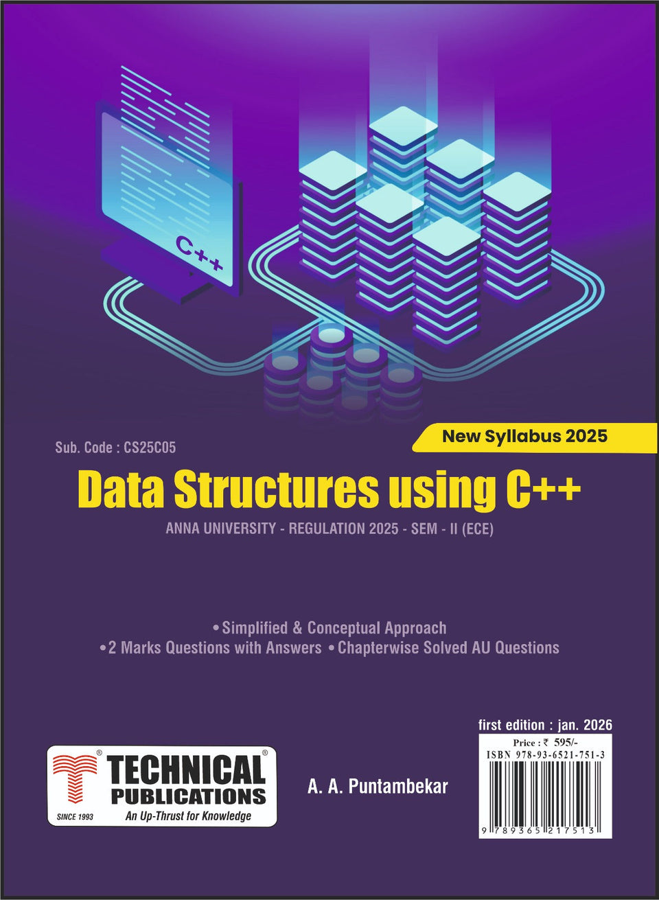 Data Structures using C++ for BE Anna University R25 CBCS (II - ECE ...