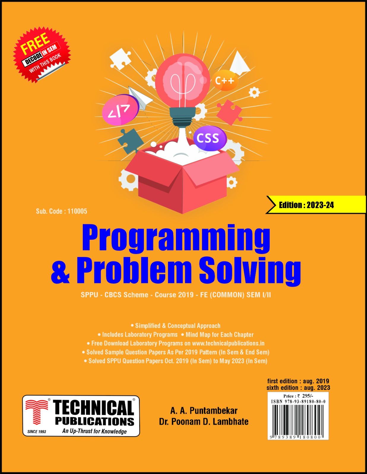 Programming & Problem Solving for SPPU 19 Course (FE - I/II - Common ...