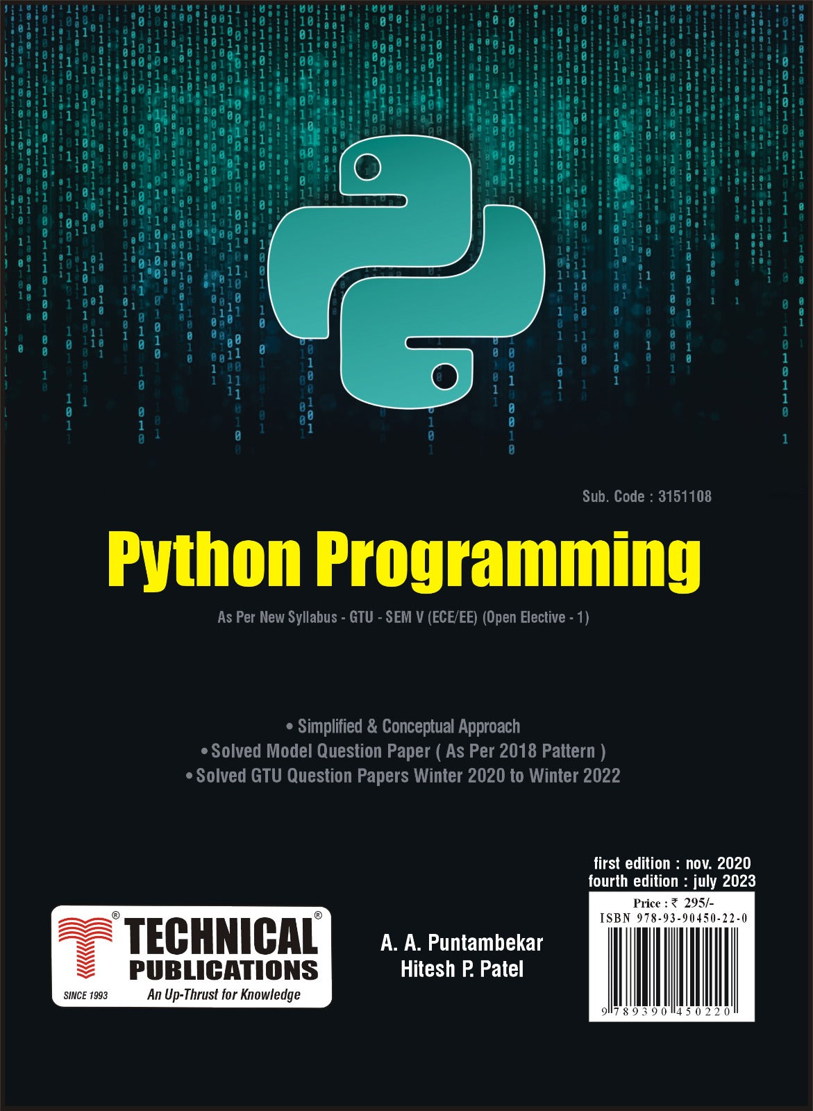 Python Programming for GTU 18 Course (V -Electrical/Electronics/ECE/Op ...