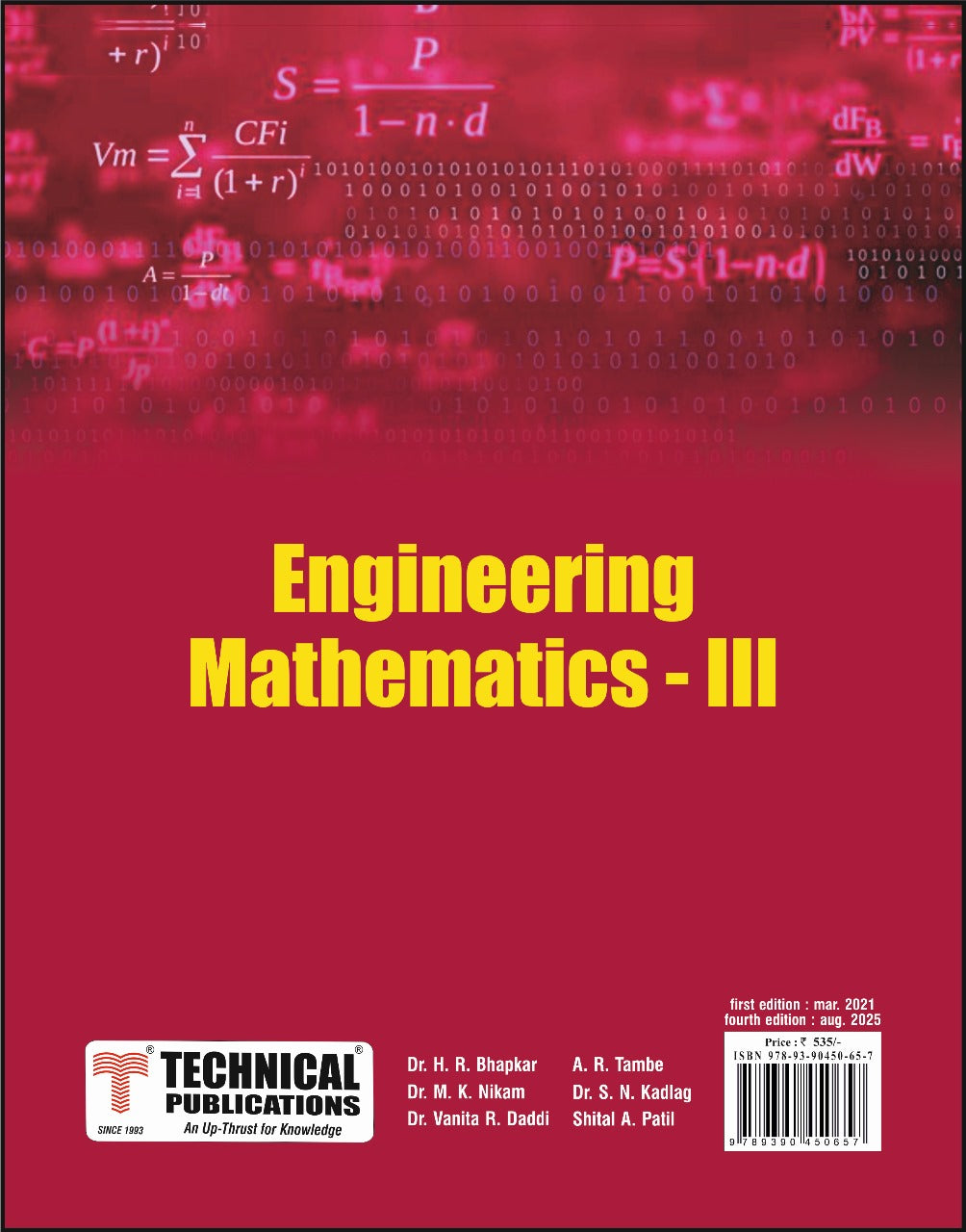 Engineering Mathematics- III (Engineering Reference Books) – Technical ...