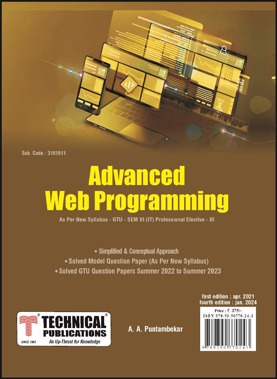 Advanced Web Programming for GTU 18 Course (VI- IT/Prof. Elec.-III - 3 ...