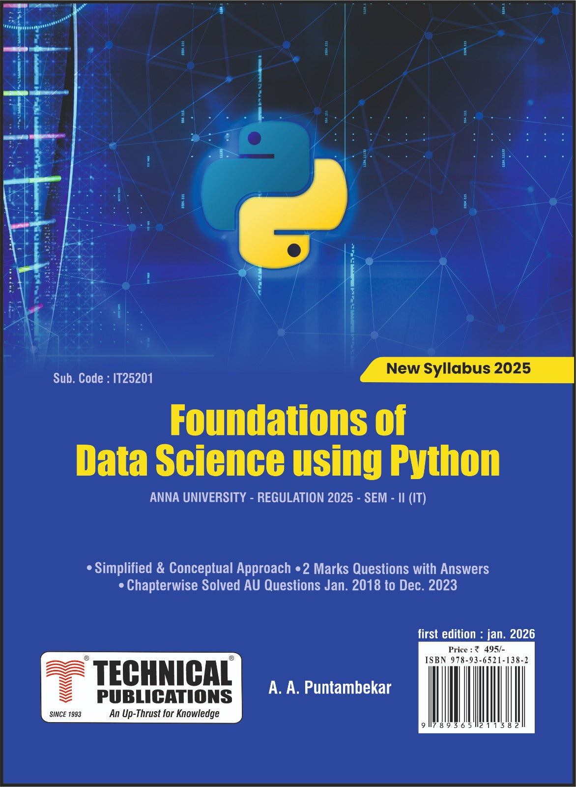 Foundations of Data Science using Python for BE Anna University R25 CB ...