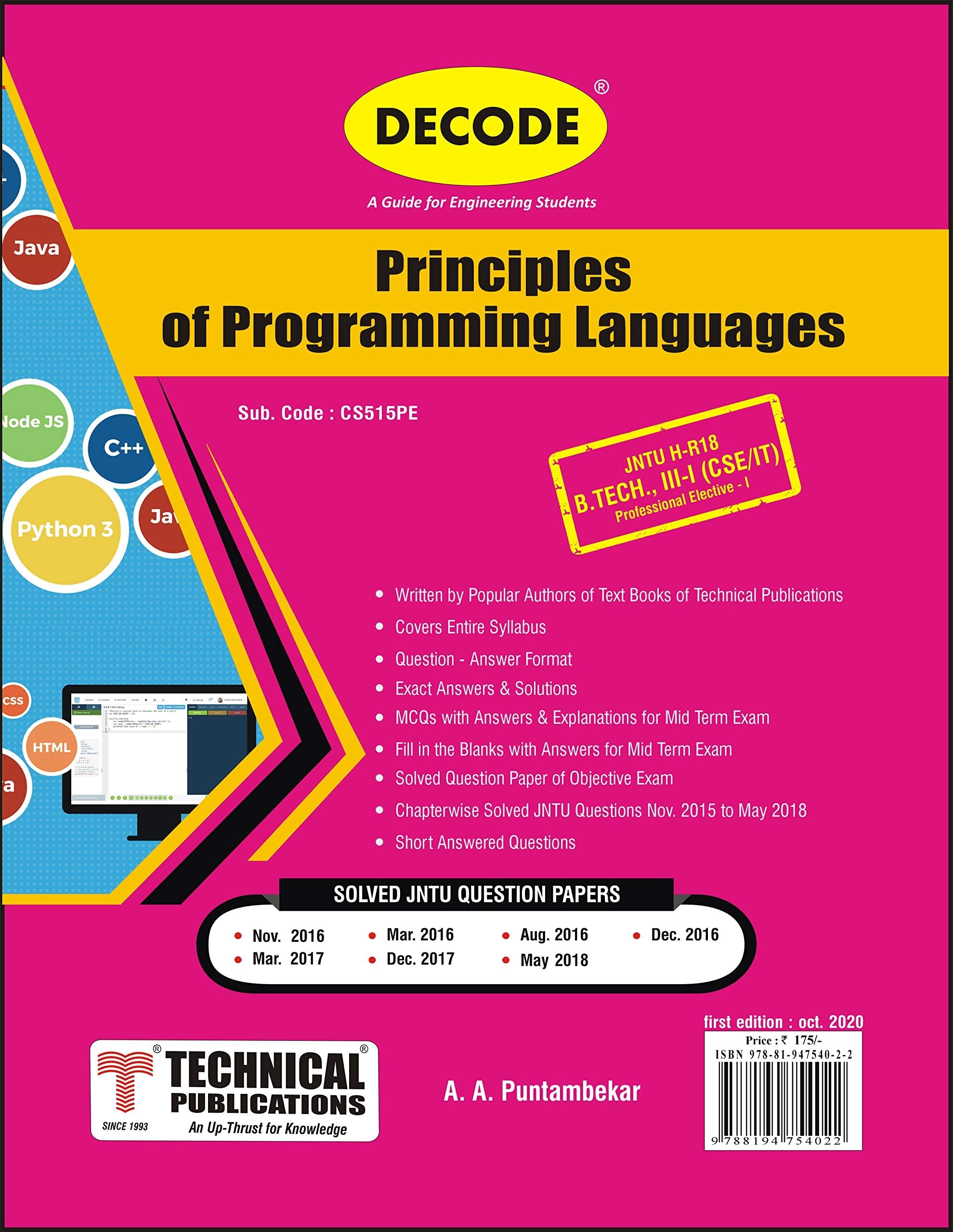 Principles of Programming Languages for JNTU-H 18 Course (III - I - CS ...