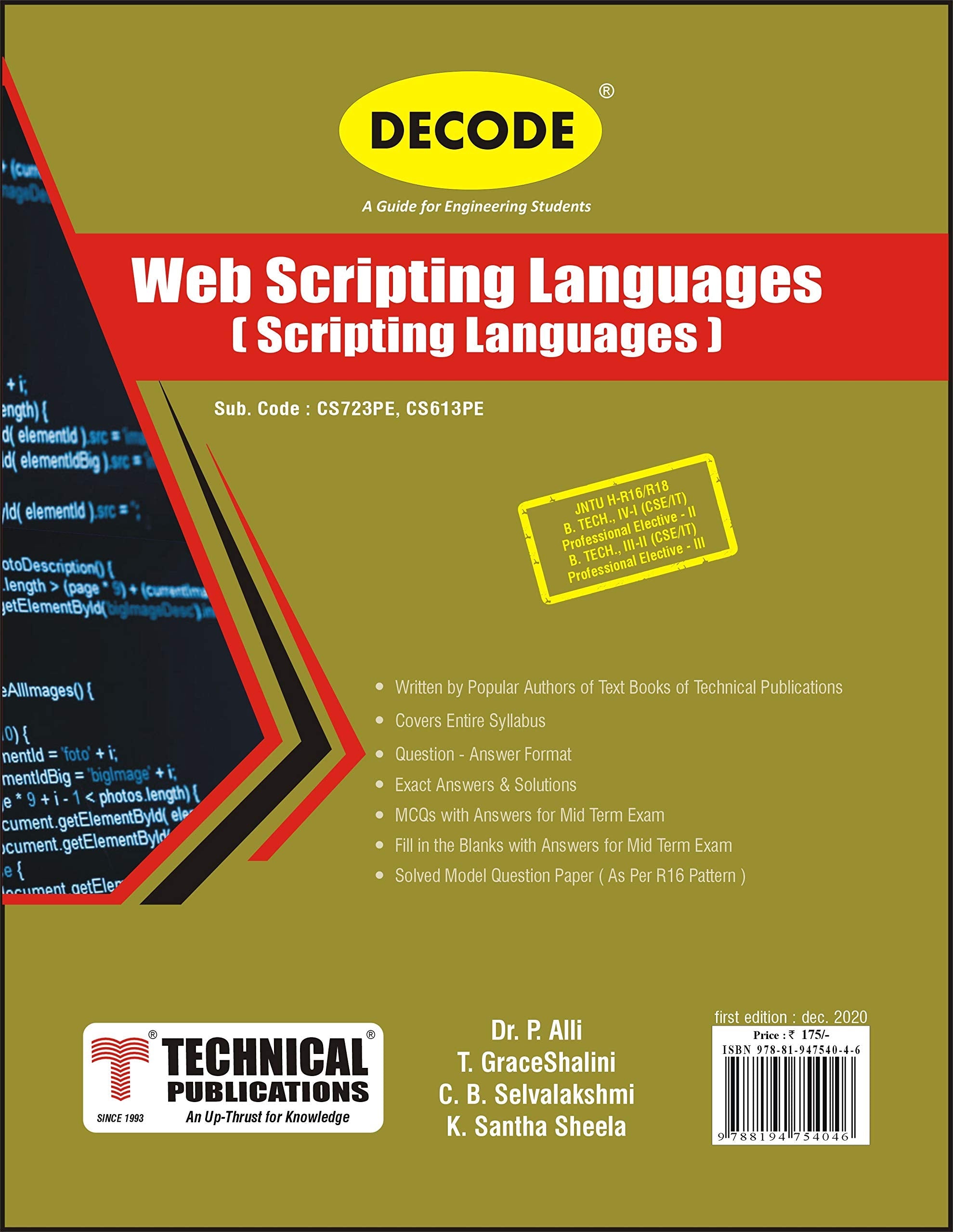 Scripting Languages for JNTU-H 18 Course (III - II - CSE/IT/Prof. Elec ...