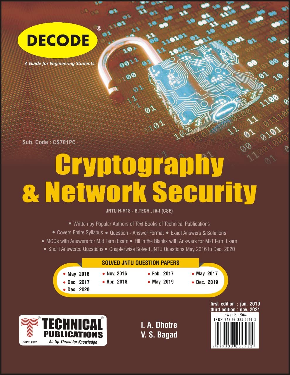 Cryptography & Network Security for JNTU-H 18 Course (IV - I - CSE - C ...