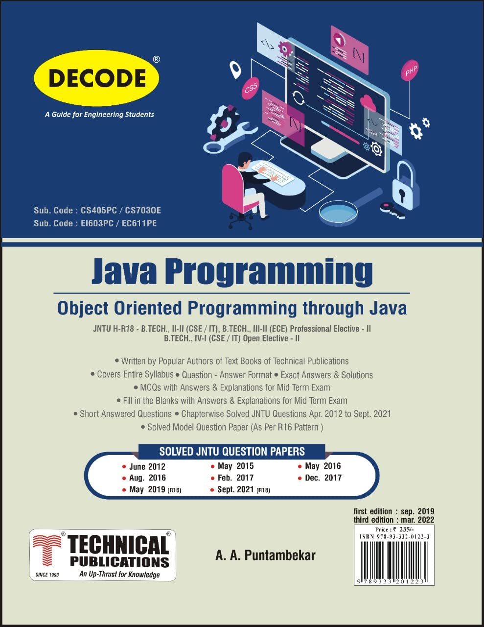 Object Oriented Programming through Java for JNTU-H 18 Course (III - I ...