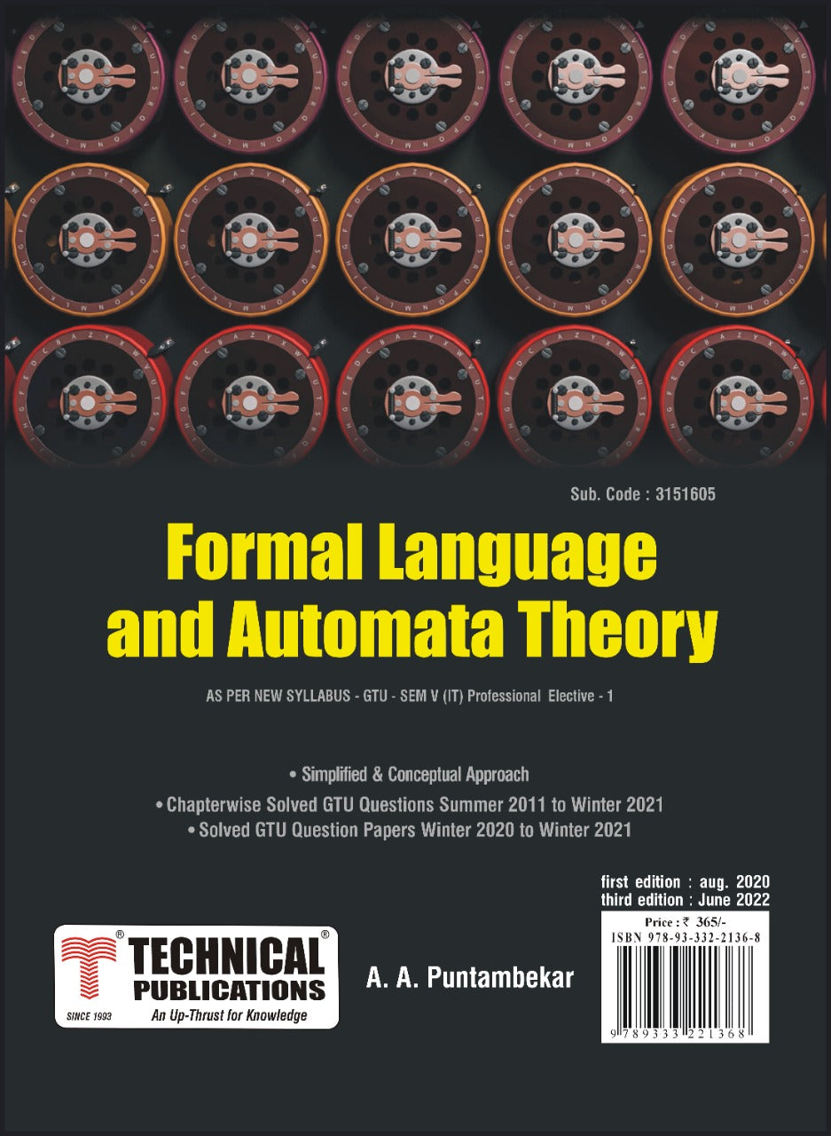 Formal Language and Automata Theory for GTU 18 Course (V - IT - 315160 – Technical Publications