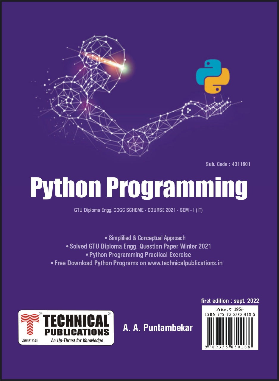 GTUT DIPLOMA Python Programming GTU 21 Course (I - IT - 4311601 ...