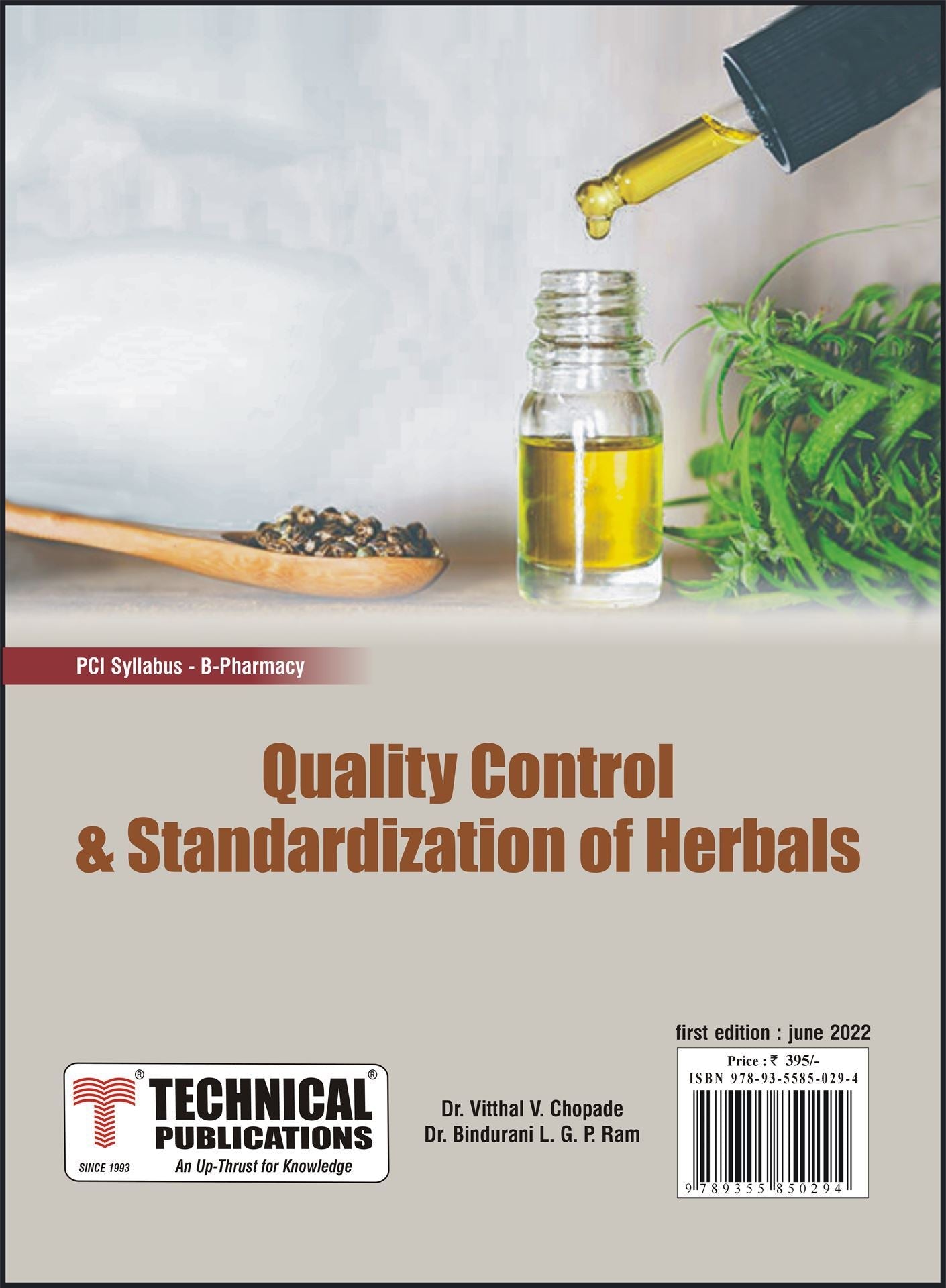 Quality Control And Standardization Of Herbals - For B. PHARMACY PCI S ...