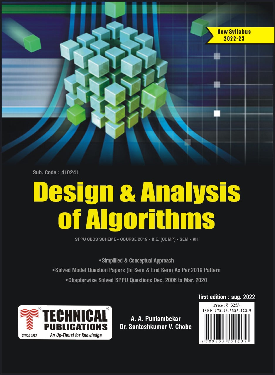 Design and Analysis of Algorithms for SPPU 19 Course (BE - SEM VII -CO ...