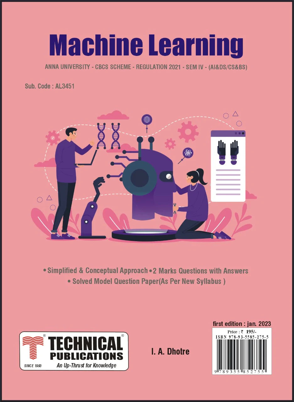 Machine Learning for BE Anna University R21CBCS (IV - AI&DS / CS&BS ...