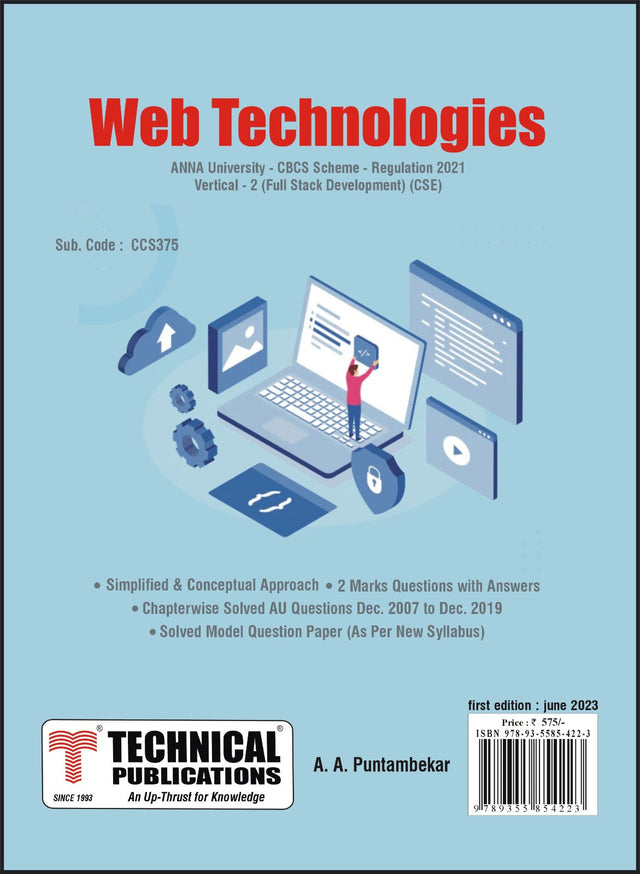 Web Technologies for BE Anna University R21CBCS (V, VI (Vertical II ...