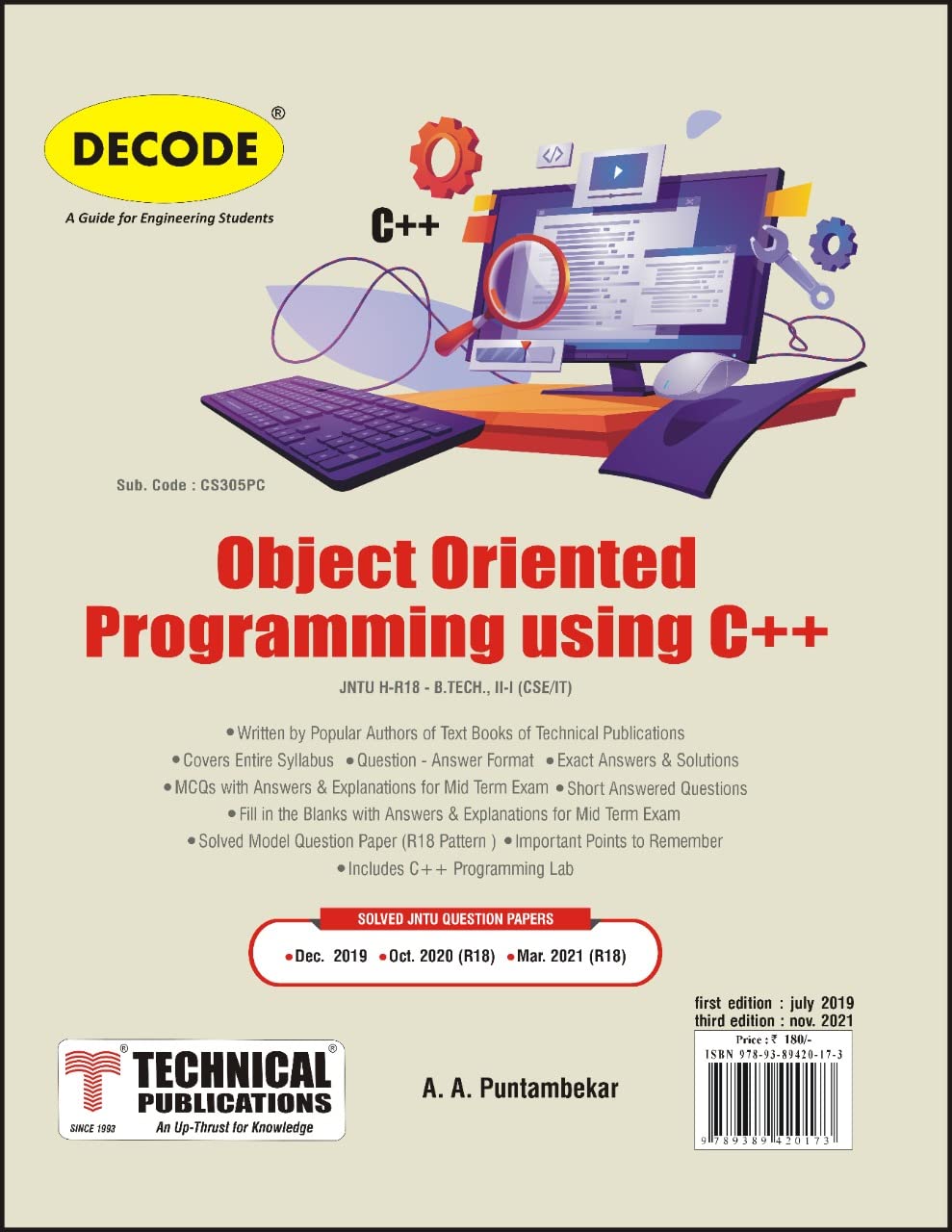 Object Oriented Programming using C++ for JNTU-H 18 Course (II - I - C ...