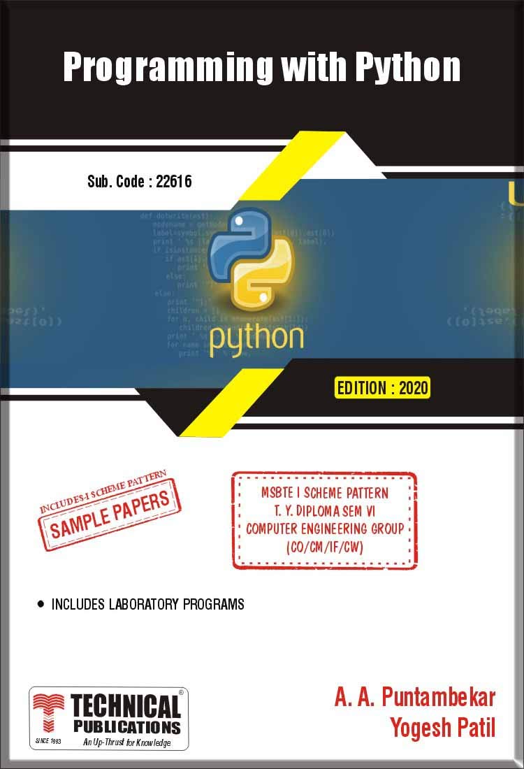 Programming with Python for MSBTE I Scheme (VI - CO/CM/IF/CW - 22616 ...