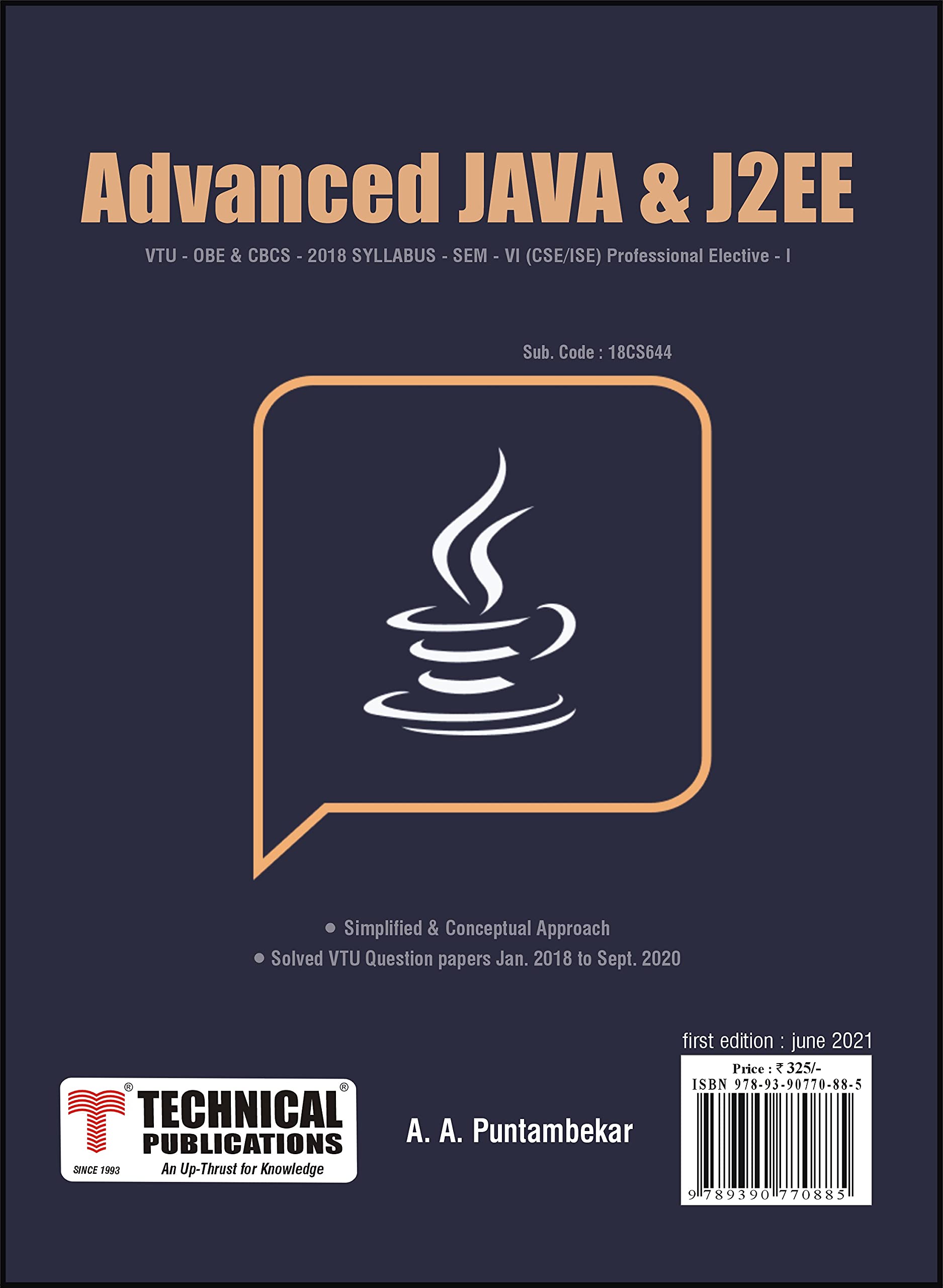 Advanced JAVA and J2EE for BE VTU Course 18 OBE & CBCS (VI- CSE/ISE/Pr ...