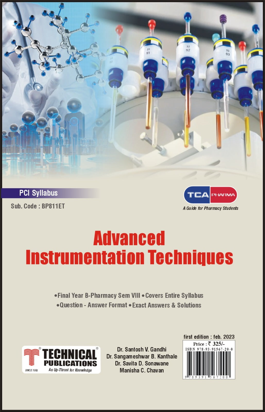 Advanced Instrumentation Advanced Instrumentation Techniques - for B. PHARMACY PCI SYLLABUS - 1 ...